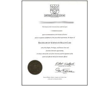 International Canada Fake Diploma With Embossed seal on White Parchment